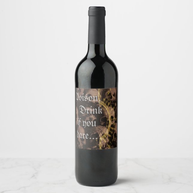 Halloween Poison Skull Label (Front)
