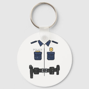 Halloween Police Officer Costume Cop Boys Kids Men Keychain