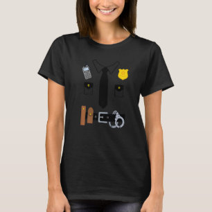Halloween Police Uniform Costume Halloween Kids Me T-Shirt