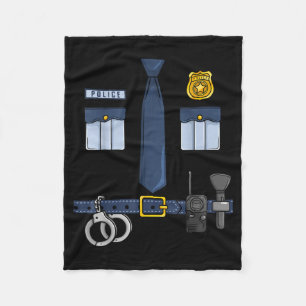 Halloween Policeman Costume Halloween Police Fleece Blanket