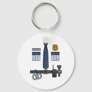 Halloween Policeman Costume Halloween Police Offic Keychain