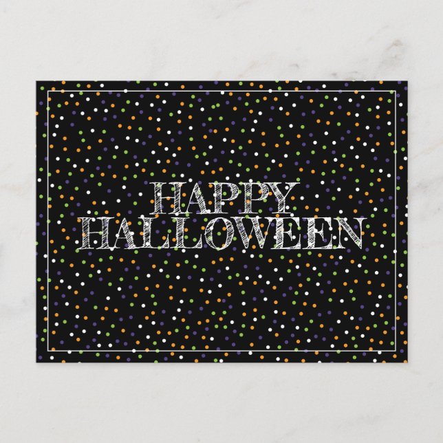 Halloween Polka Dots Postcard (Front)