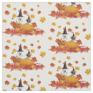 Halloween poodle dog and chihuahua pattern Fabric