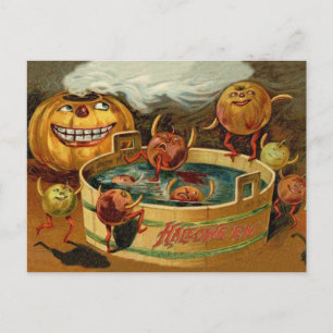 Halloween Pool Party Postcard