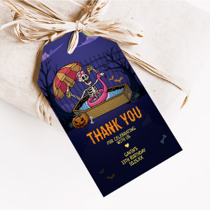 Halloween Pool Summerween Birthday Favour Tags