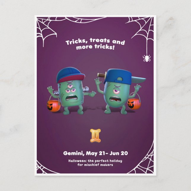 Halloween Postcard for Gemini (Front)