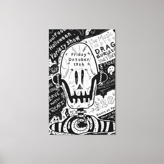 Halloween poster design canvas print (Front)