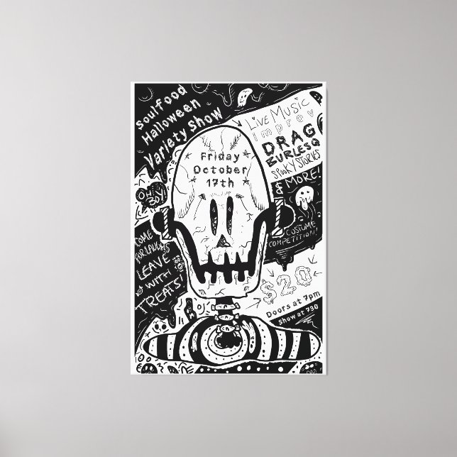 Halloween poster design canvas print (Front)