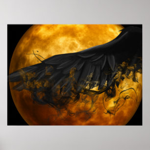 Halloween Poster-Raven Poster