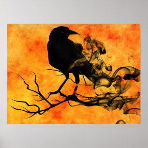 Halloween Poster-Raven Poster