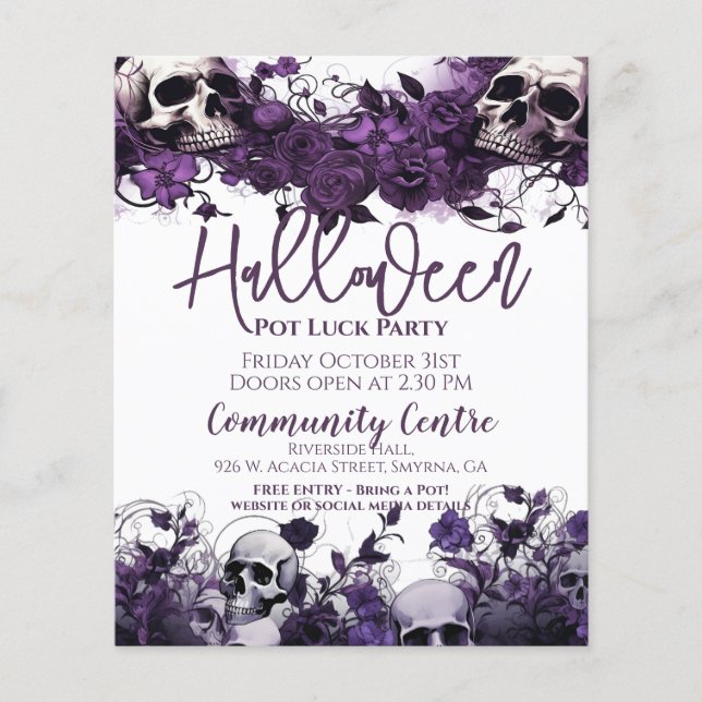 Halloween Pot Luck Party Flyer (Front)