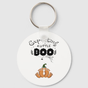 Halloween Pregnancy Mom To Be Expecting Little Boo Keychain