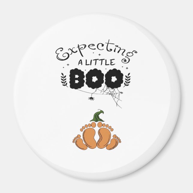 Halloween Pregnancy Mom To Be Expecting Little Boo Magnet (Front)