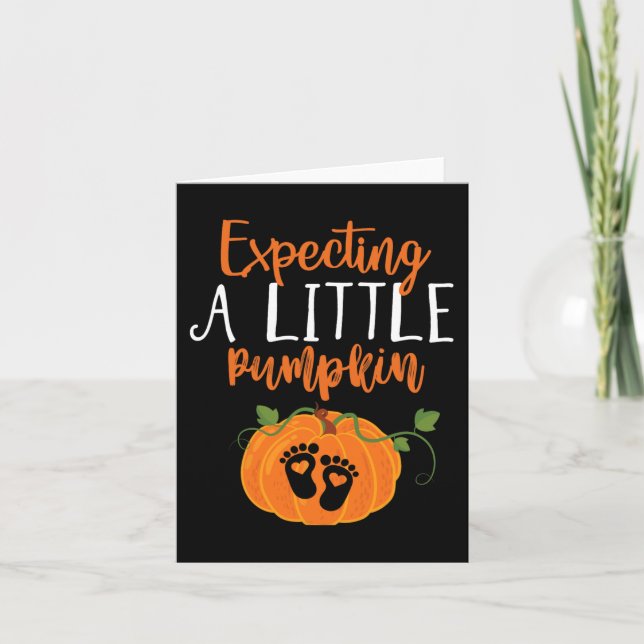 Halloween Pregnancy  Mom To Be Expecting Little Pu Card (Front)