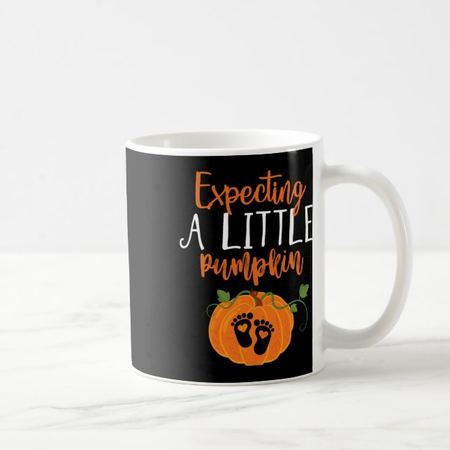 Halloween Pregnancy Mom To Be Expecting Little Pum Coffee Mug (Right)