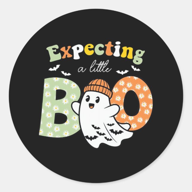 Halloween Pregnancy Pregnance Mom To Be Expecting  Classic Round Sticker (Front)