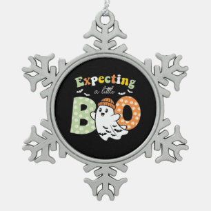 Halloween Pregnancy Pregnance Mom To Be Expecting  Snowflake Pewter Christmas Ornament