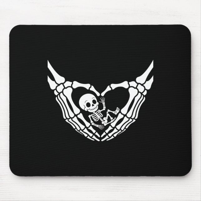 Halloween Pregnant Baby Skeleton Spooky Season New Mouse Pad (Front)