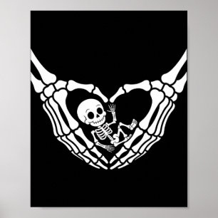 Halloween Pregnant Baby Skeleton Spooky Season New Poster