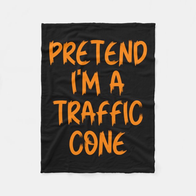 Halloween Pretend I'm A Traffic Cone Costume Lazy  Fleece Blanket (Front)