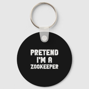 Halloween Pretend Im A Zookeeper Costume Lazy Zoo- Keychain