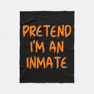 Halloween Pretend I'm An Inmate Costume Lazy Kids  Fleece Blanket