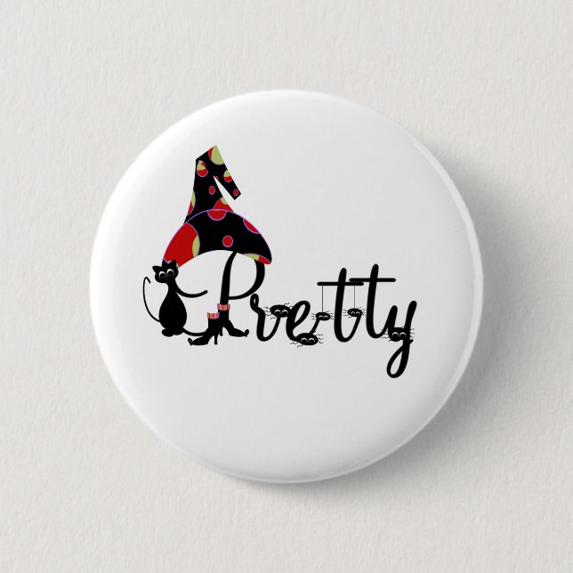 Halloween Pretty 2 Inch Round Button (Front)