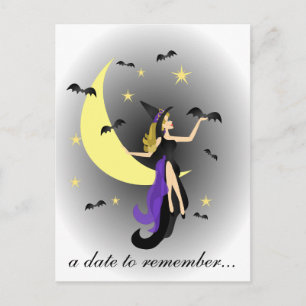 Halloween Princess Announcement Postcard