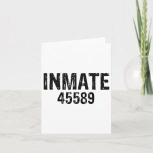 Halloween Prisoner Jail Inmate Costume Card