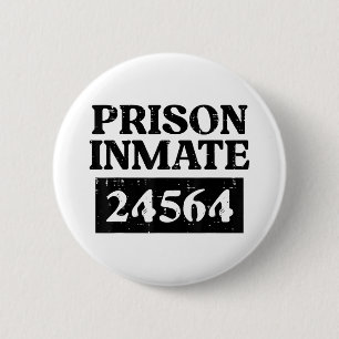 Halloween Prisoner Prison Inmate Funny Costume Men 2 Inch Round Button