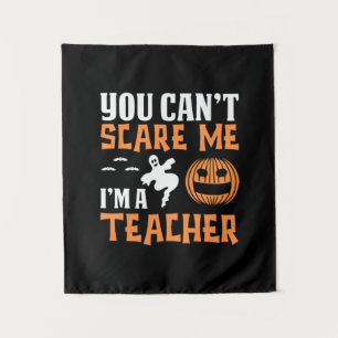 Halloween Proud I Am A Teacher Birthday Tapestry