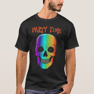 Halloween Psychedelic skull mask Halloween costume T-Shirt
