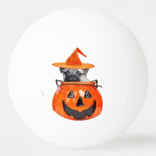 Halloween pug dog ping pong ball (Front)