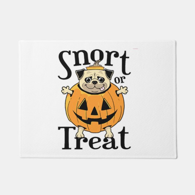 Halloween Pug Doormat (Front)