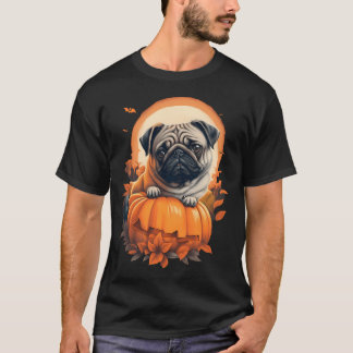 Halloween Pug in Pumpkin T-Shirt