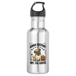 Halloween Pug Shirt Vintage Funny Dog Costume Art_ 532 Ml Water Bottle