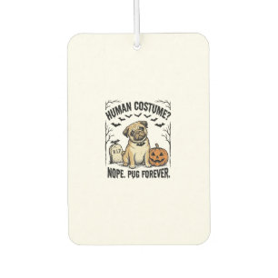 Halloween Pug Shirt Vintage Funny Dog Costume Art_ Air Freshener