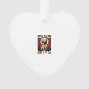 Halloween Pug Shirt with Spooky Graveyard Vintage  Ornament