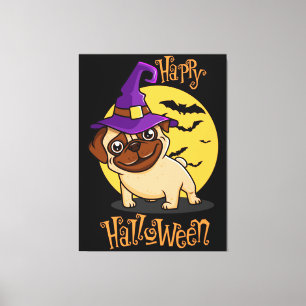 Halloween Puggy Canvas Print
