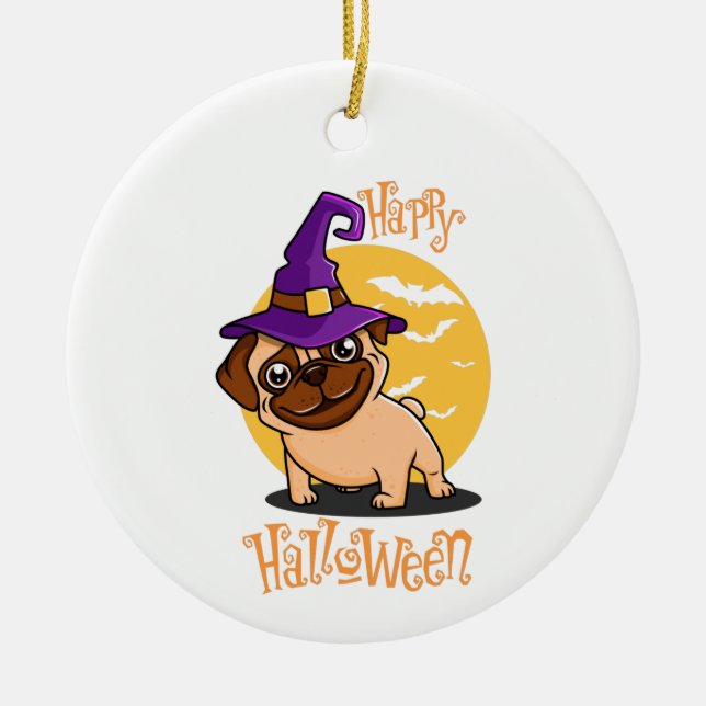 Halloween Puggy Ornament (Front)