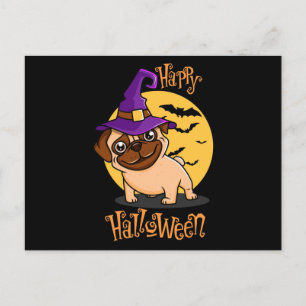 Halloween Puggy Postcard