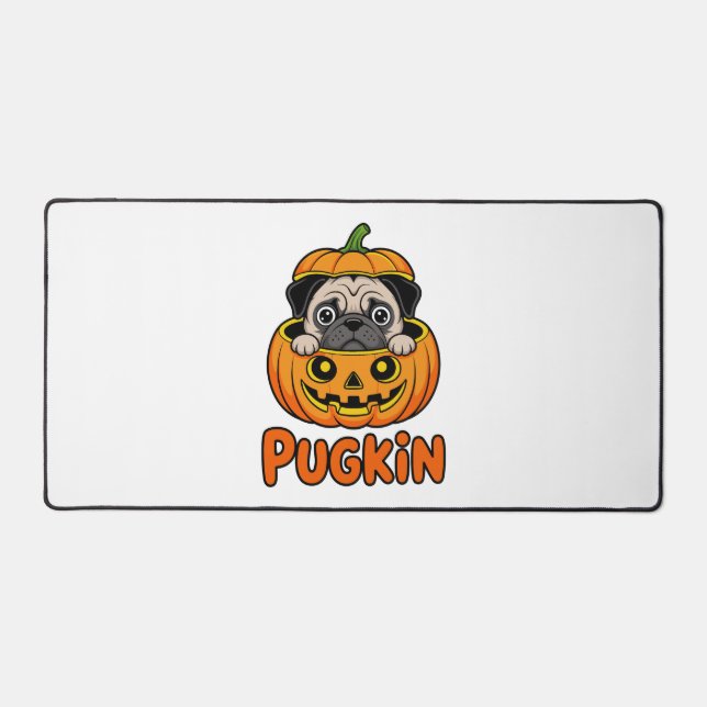 Halloween Pugkin, chien Citrouille Carlin (Recto)