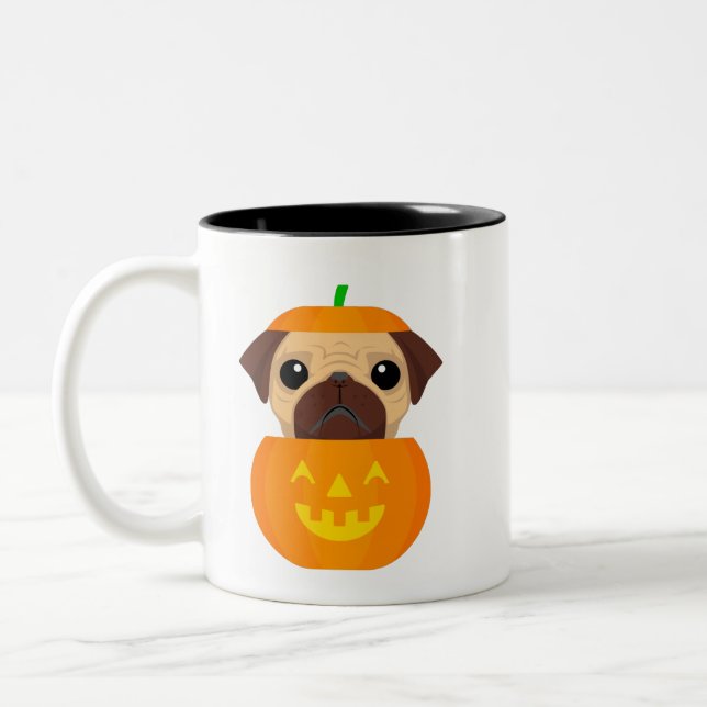 Halloween Pugkin  Coffee Mug (Left)