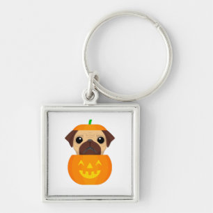Halloween Pugkin Keychain