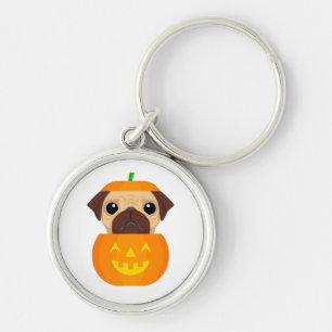 Halloween Pugkin Keychain