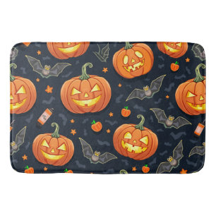 Halloween Pumkin Bath Mat