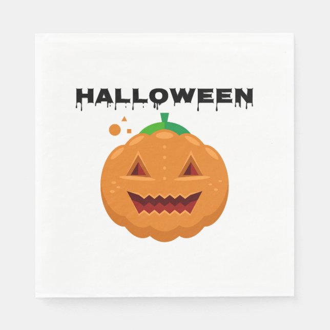 halloween pumkin napkin (Front)