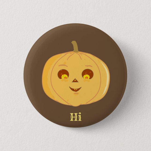 Halloween Pumpkin 2 Inch Round Button (Front)
