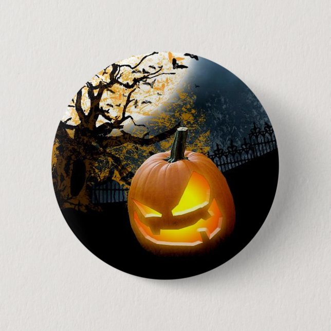 Halloween Pumpkin 2 Inch Round Button (Front)