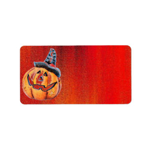 Halloween Pumpkin Address Label